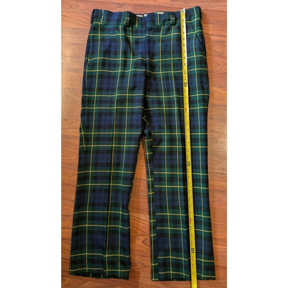 Vintage Austin Hill Wool Plaid Trousers Mens 34x30 Preppy Golf Pants Made In USA - Picture 6 of 9